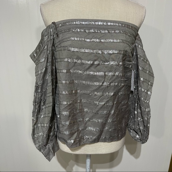 1. State | Metallic Knit Top - Picture 2 of 7